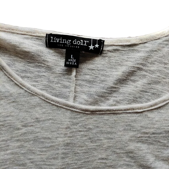 Living Doll Flowing Shirt with 3/4 sleeves size Large - Picture 2 of 2